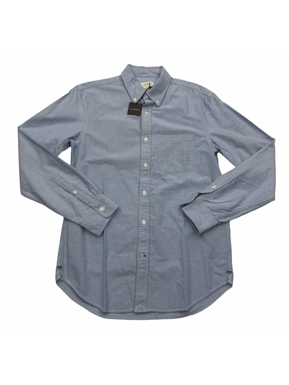 Club Monaco Classic Oxford Button Down Shirt Slim Fit Denim Light Blue Size S